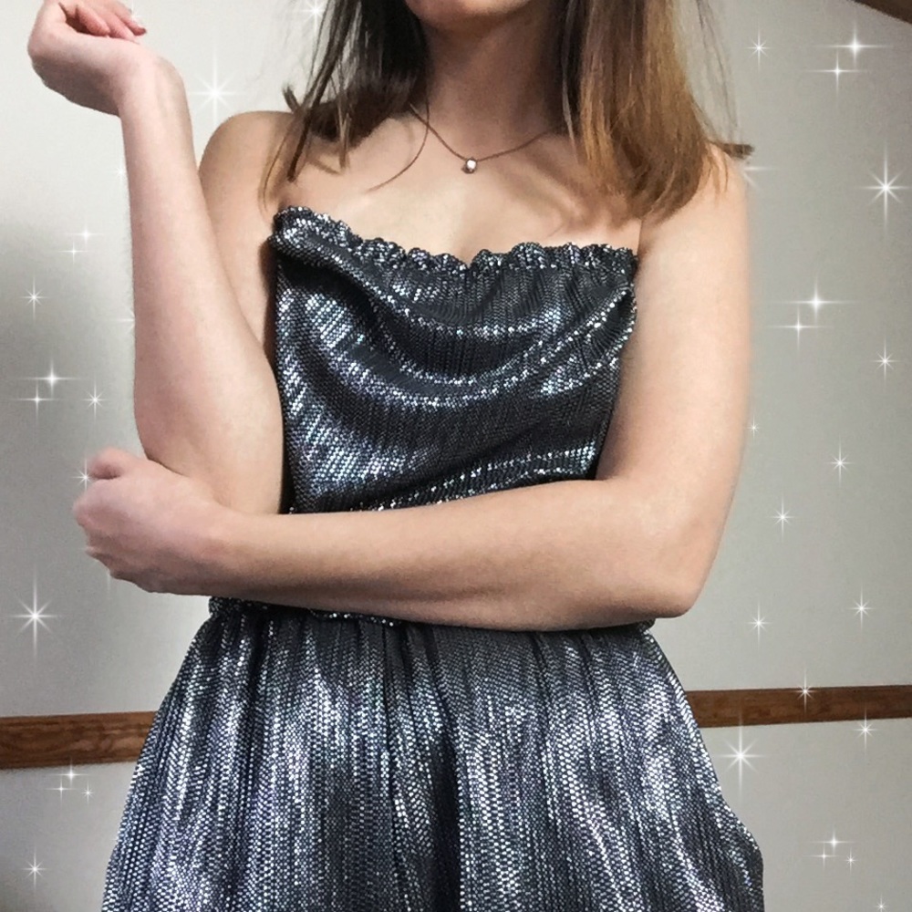 NWOT Metallic romper